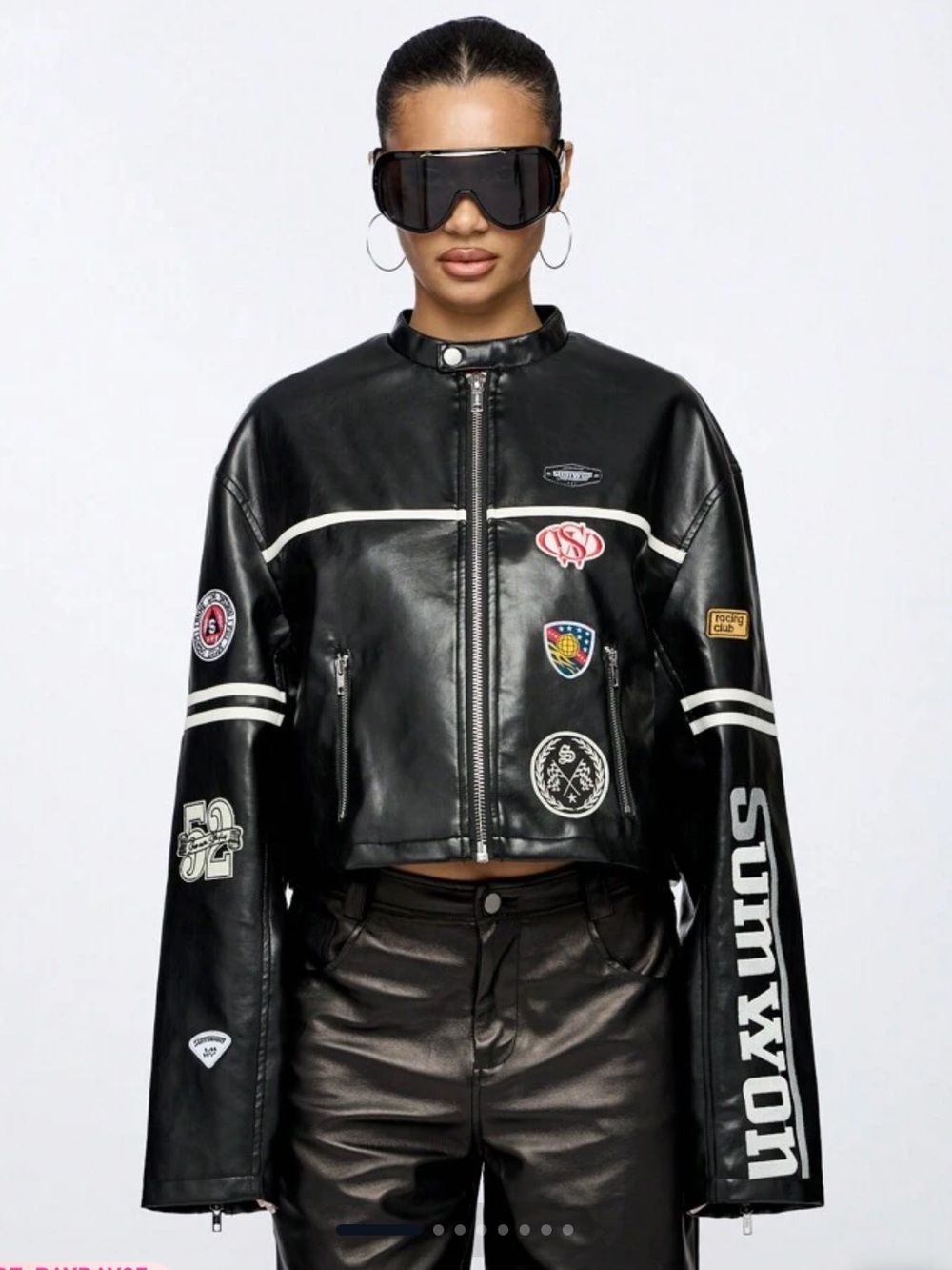 SUMWON Designer Motorsport Racing Jacket With Patches NWT